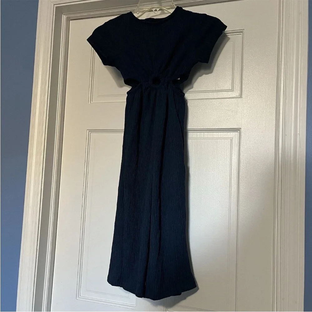 Zara girls size 6 blue cutout lightweight romper jumpsuit spring summer NWT new